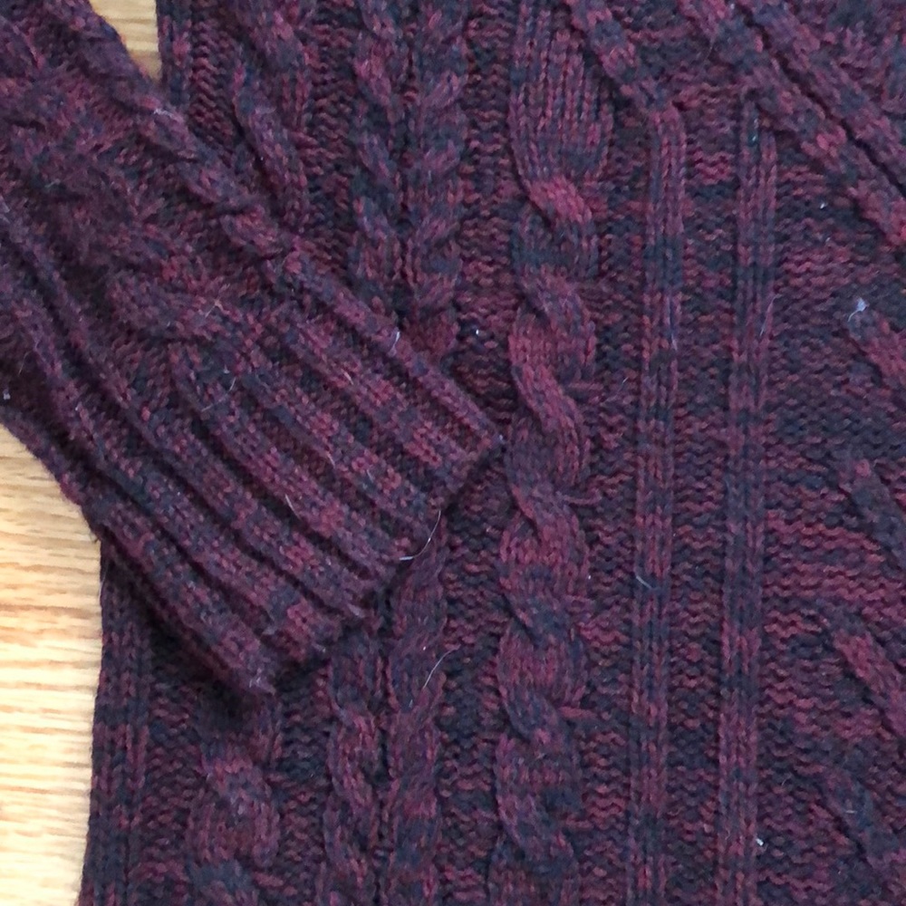 Burgundy Cold Shoulder Sweater